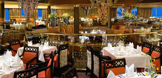 El elegante Restaurante Rembrandt a bordo del Eurodam